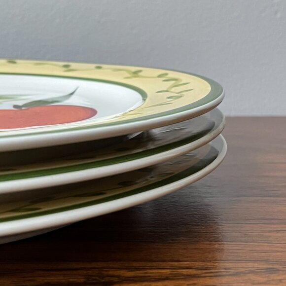 Stoneage Handpaint Peramela Carleen Gaby 3 Dinner Plates Stoneware Fruit Motif - Picture 5 of 8